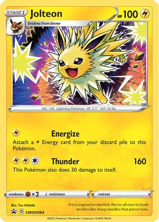 Jolteon SWSH094 - Holofoil SWSH Sword & Shield Promo Cards - Promo