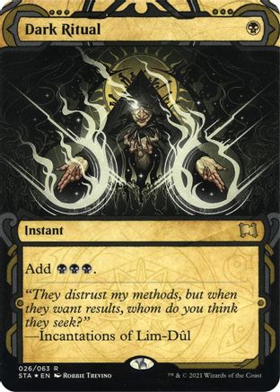 Dark Ritual (Foil Etched) (STA-26E) - Strixhaven Mystical Archive (Borderless) Foil