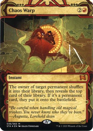 Chaos Warp (Foil Etched) (STA-36E) - Strixhaven Mystical Archive (Borderless) Foil