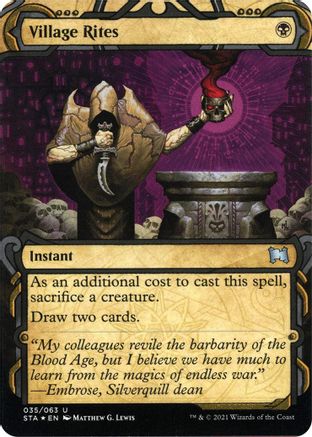 Village Rites (STA-35E) - Strixhaven Mystical Archive (Borderless) Foil