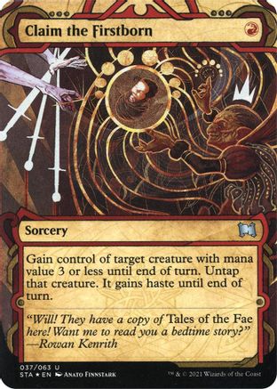 Claim the Firstborn (Foil Etched) (STA-37E) - Strixhaven Mystical Archive (Borderless) Foil