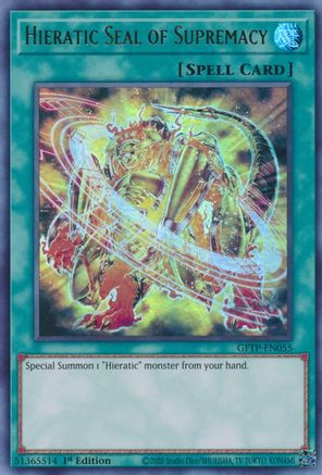 Hieratic Seal of Supremacy (GFTP-EN055) - Ghosts From the Past 1st Edition