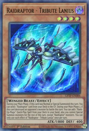 Raidraptor - Tribute Lanius (GFTP-EN084) - Ghosts From the Past 1st Edition