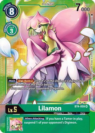 Lilamon (Alternate Art) (BT4-059) - Great Legend Foil