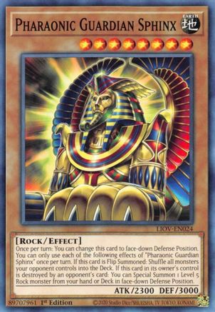 Pharaonic Guardian Sphinx (LIOV-EN024) - Lightning Overdrive 1st Edition