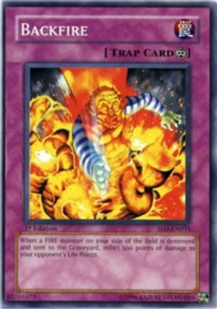 Backfire (SD3-EN031) - Structure Deck: Blaze of Destruction 1st Edition