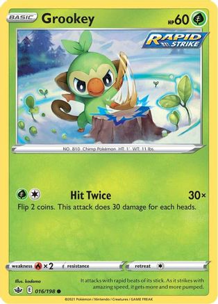 Grookey 016/198 SWSH06 Chilling Reign - Common
