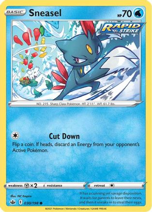 Sneasel 030/198 SWSH06 Chilling Reign - Common