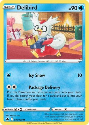 Delibird 032/198 SWSH06 Chilling Reign - Common