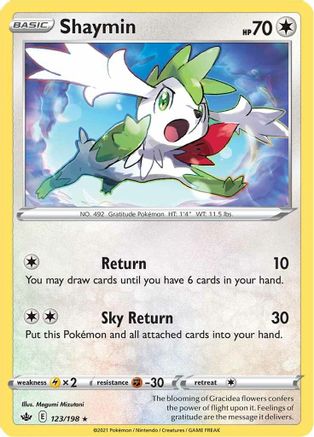 Shaymin 123/198 - Reverse Holofoil SWSH06 Chilling Reign - Holo Rare