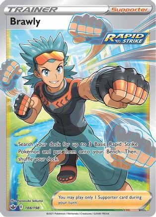 Brawly (Full Art) 188/198 - Holofoil SWSH06 Chilling Reign - Ultra Rare
