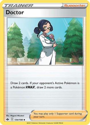 Doctor 134/198 - Reverse Holofoil SWSH06 Chilling Reign - Uncommon