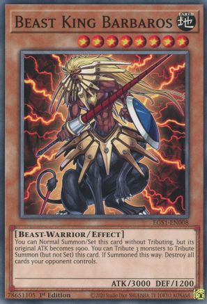 Beast King Barbaros (EGS1-EN008) - Egyptian God Deck: Slifer the Sky Dragon 1st Edition