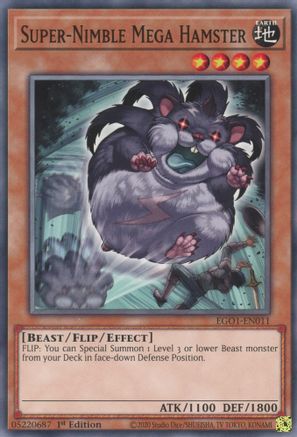 Super-Nimble Mega Hamster (EGO1-EN011) - Egyptian God Deck: Obelisk the Tormentor 1st Edition
