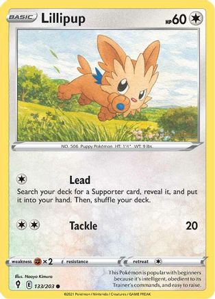 Lillipup 133/203 SWSH07 Evolving Skies - Common