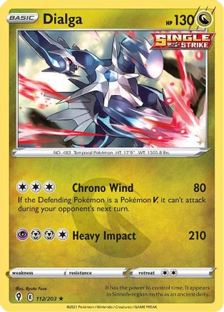 Dialga 112/203 - Holofoil SWSH07 Evolving Skies - Holo Rare