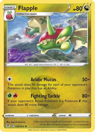 Flapple 120/203 SWSH07 Evolving Skies - Rare