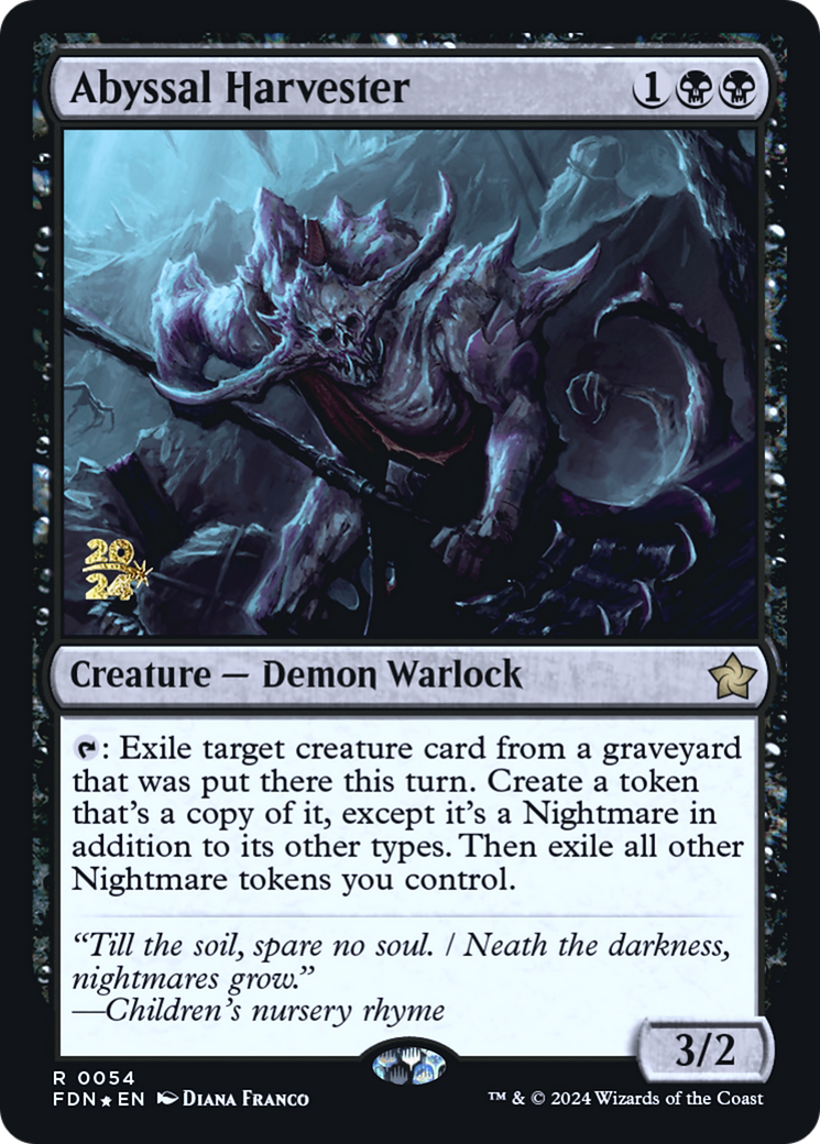 Abyssal Harvester (PRE-54S) - Foundations Promos Foil