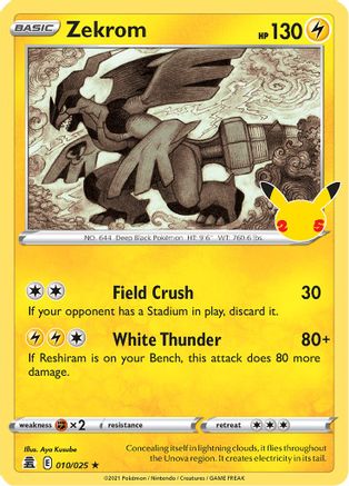 Zekrom 010/025 - Holofoil Celebrations - Holo Rare