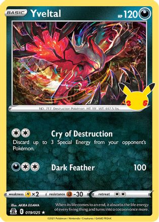 Yveltal 019/025 - Holofoil Celebrations - Holo Rare