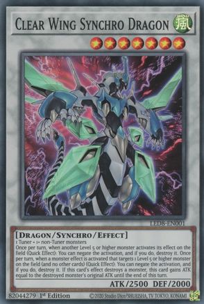Clear Wing Synchro Dragon (LED8-EN001) - Legendary Duelists: Synchro Storm 1st Edition