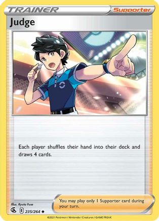Judge 235/264 - Reverse Holofoil SWSH08 Fusion Strike - Uncommon