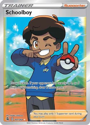 Schoolboy (Full Art) 261/264 - Holofoil SWSH08 Fusion Strike - Ultra Rare