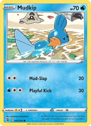 Mudkip 062/264 - Reverse Holofoil SWSH08 Fusion Strike - Common