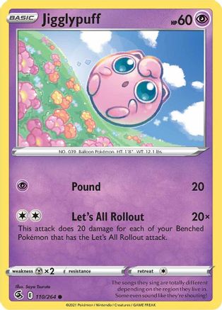 Jigglypuff 110/264 SWSH08 Fusion Strike - Common