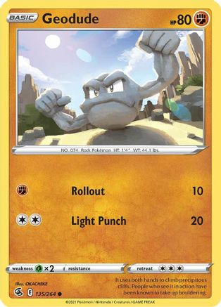 Geodude 135/264 SWSH08 Fusion Strike - Common