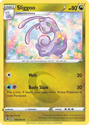 Sliggoo 196/264 - Reverse Holofoil SWSH08 Fusion Strike - Uncommon