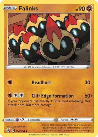 Falinks (154) 154/264 - Reverse Holofoil SWSH08 Fusion Strike - Uncommon