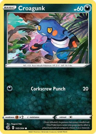 Croagunk 165/264 SWSH08 Fusion Strike - Common