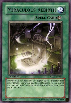 Miraculous Rebirth (CDIP-EN044) - Cyberdark Impact 1st Edition