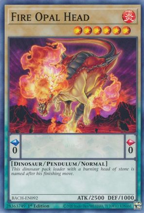 Fire Opal Head (BACH-EN092) - Battle of Chaos 1st Edition