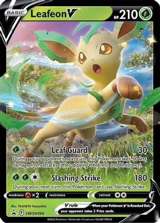 Leafeon V SWSH194 - Holofoil SWSH Sword & Shield Promo Cards - Promo