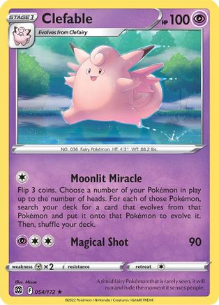 Clefable 054/172 SWSH09 Brilliant Stars - Rare