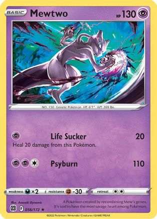 Mewtwo 056/172 SWSH09 Brilliant Stars - Rare