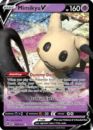 Mimikyu V 068/172 - Holofoil SWSH09 Brilliant Stars - Ultra Rare