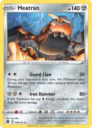 Heatran 100/172 SWSH09 Brilliant Stars - Rare