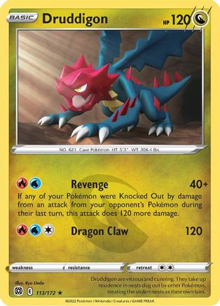 Druddigon 113/172 SWSH09 Brilliant Stars - Rare