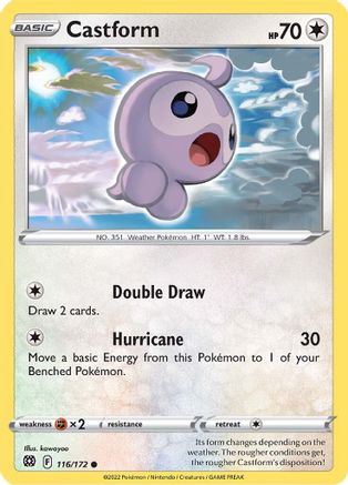 Castform 116/172 - Reverse Holofoil SWSH09 Brilliant Stars - Common