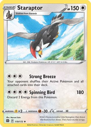 Staraptor 119/172 SWSH09 Brilliant Stars - Rare
