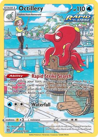 Octillery TG03/TG30 - Holofoil SWSH09 Brilliant Stars Trainer Gallery - Ultra Rare