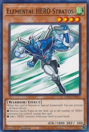Elemental HERO Stratos (HAC1-EN015) - Hidden Arsenal: Chapter 1 1st Edition