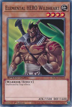 Elemental HERO Wildheart (SGX1-ENA10) - Speed Duel GX: Duel Academy Box 1st Edition
