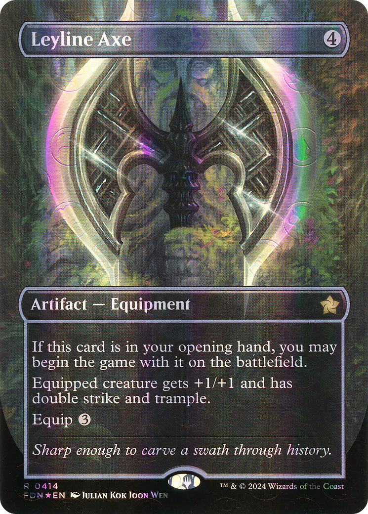 Leyline Axe (FDN-414) - Foundations (Borderless) Foil