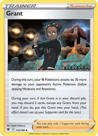 Grant 144/189 - Reverse Holofoil SWSH10 Astral Radiance - Uncommon