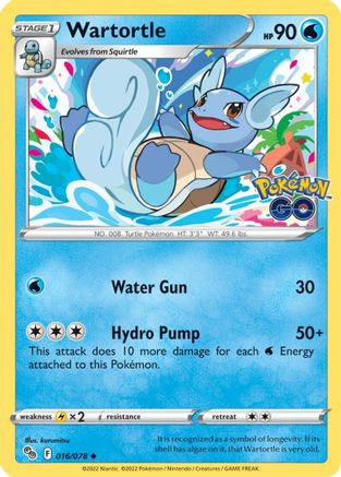 Wartortle 016/078 Pokemon GO - Uncommon