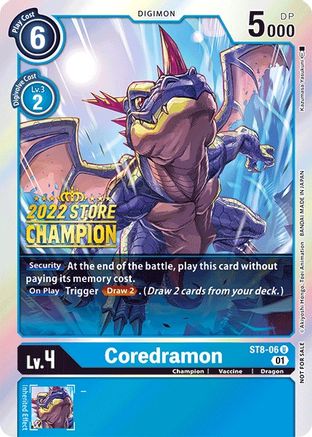 Coredramon (2022 Store Champion) (ST8-06) - Starter Deck 08: Ulforce Veedramon Foil